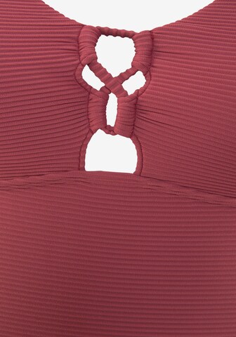 SUNSEEKER Koszulkowy Strój kąpielowy w kolorze czerwony