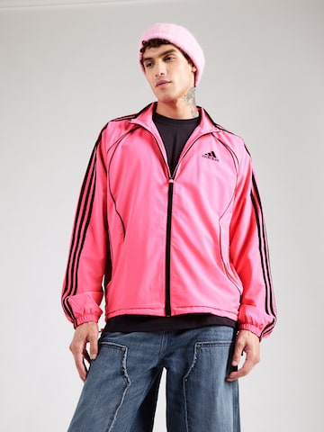 ADIDAS ORIGINALS Sweat jacket 'TEAMGEIST' in Pink: front