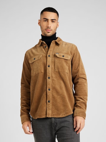GARCIA Regular fit Button Up Shirt in Brown: front