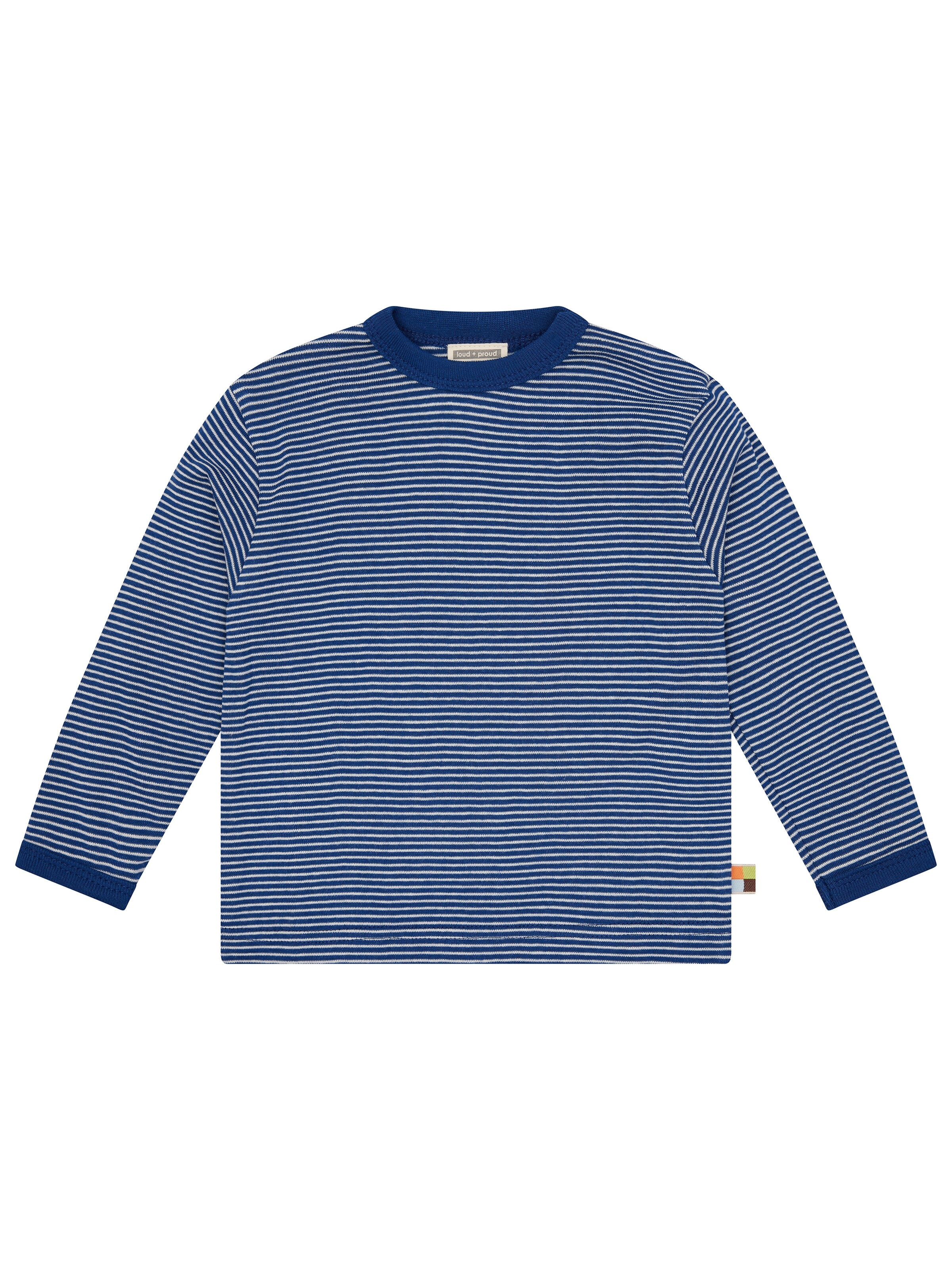 loud + proud Shirt 'Langarm Shirt Streifen' in Blue: front