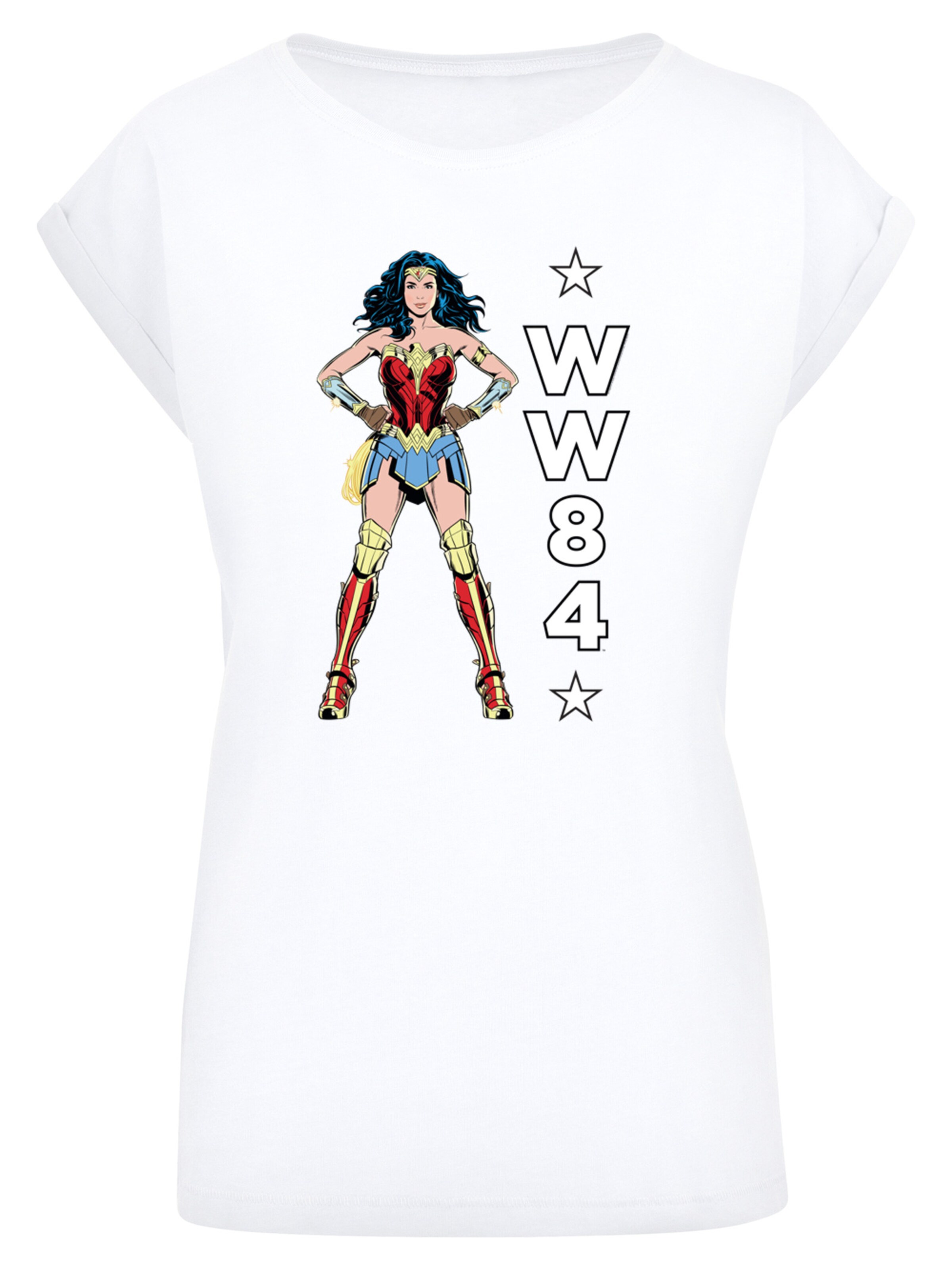 F4NT4STIC T-Shirt 'DC Comics Wonder Woman 84 Standing' in Weiß: Vorderseite