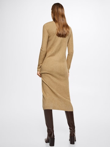 MANGO Knitted dress 'Seeds' in Brown