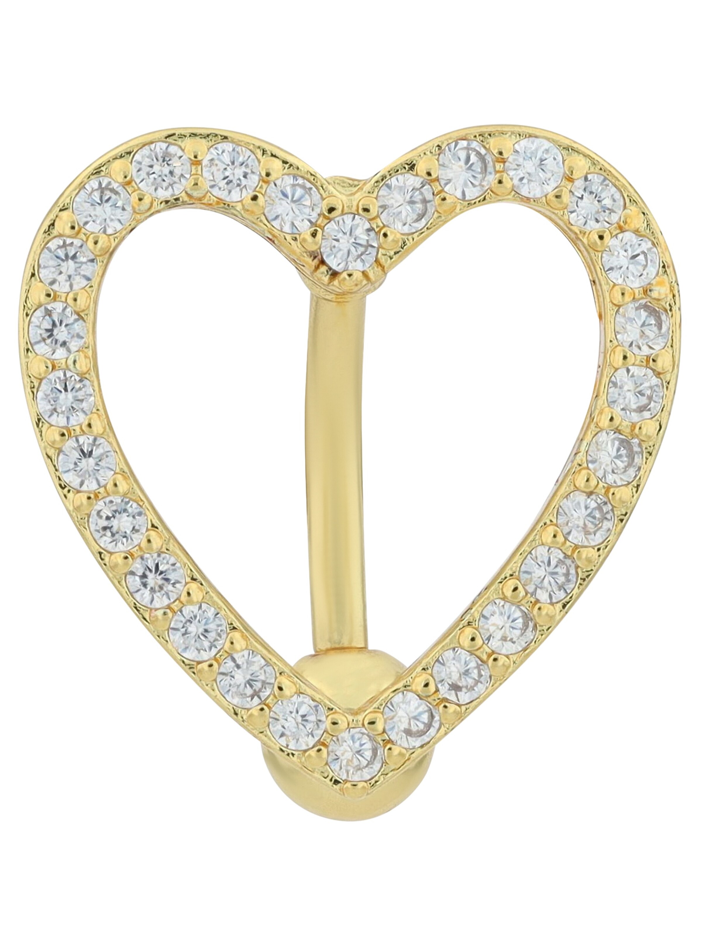 Akzent Piercings 'Zirkonia' in Gold: front