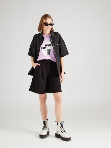 T-shirt 'Ikonik 2.0' Karl Lagerfeld en violet