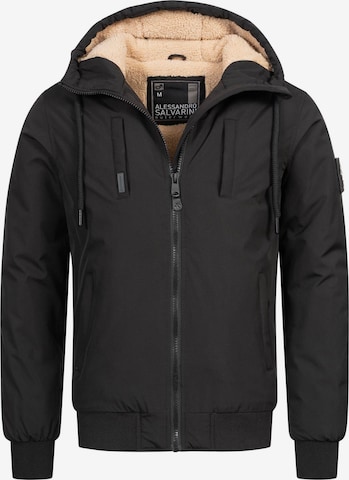 Alessandro Salvarini Winter jacket in Black: front