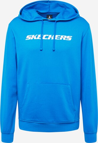 SKECHERS Спортивный свитшот в Синий: спереди