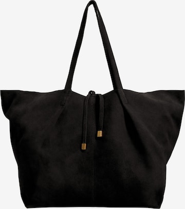 MANGO Nákupní taška 'Sonia' – černá: přední strana