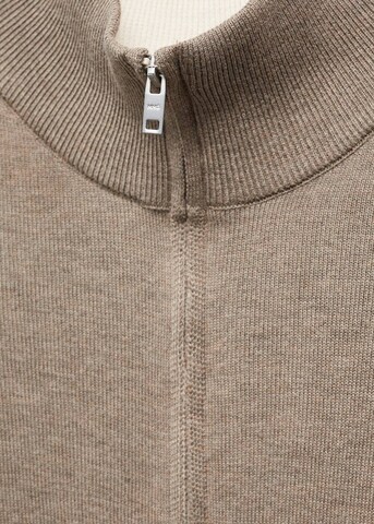 MANGO MAN Knit Cardigan 'Tenc' in Brown