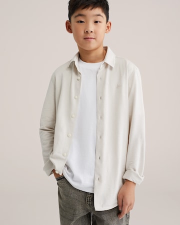 WE Fashion Rovný strih Košeľa - Béžová: predná strana