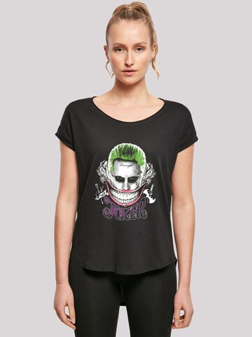 F4NT4STIC Shirt 'Suicide Squad Joker Coloured Smile' in Black: front
