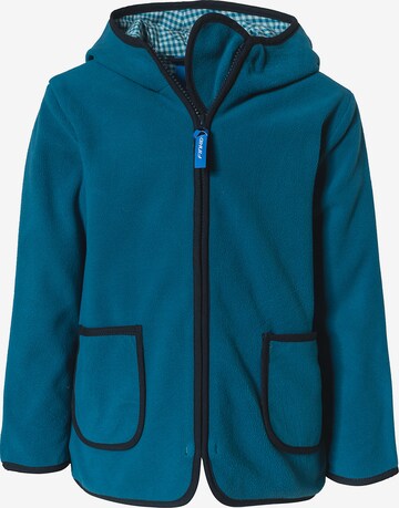 FINKID Fleece jas 'TONTTU' in Blauw: voorkant