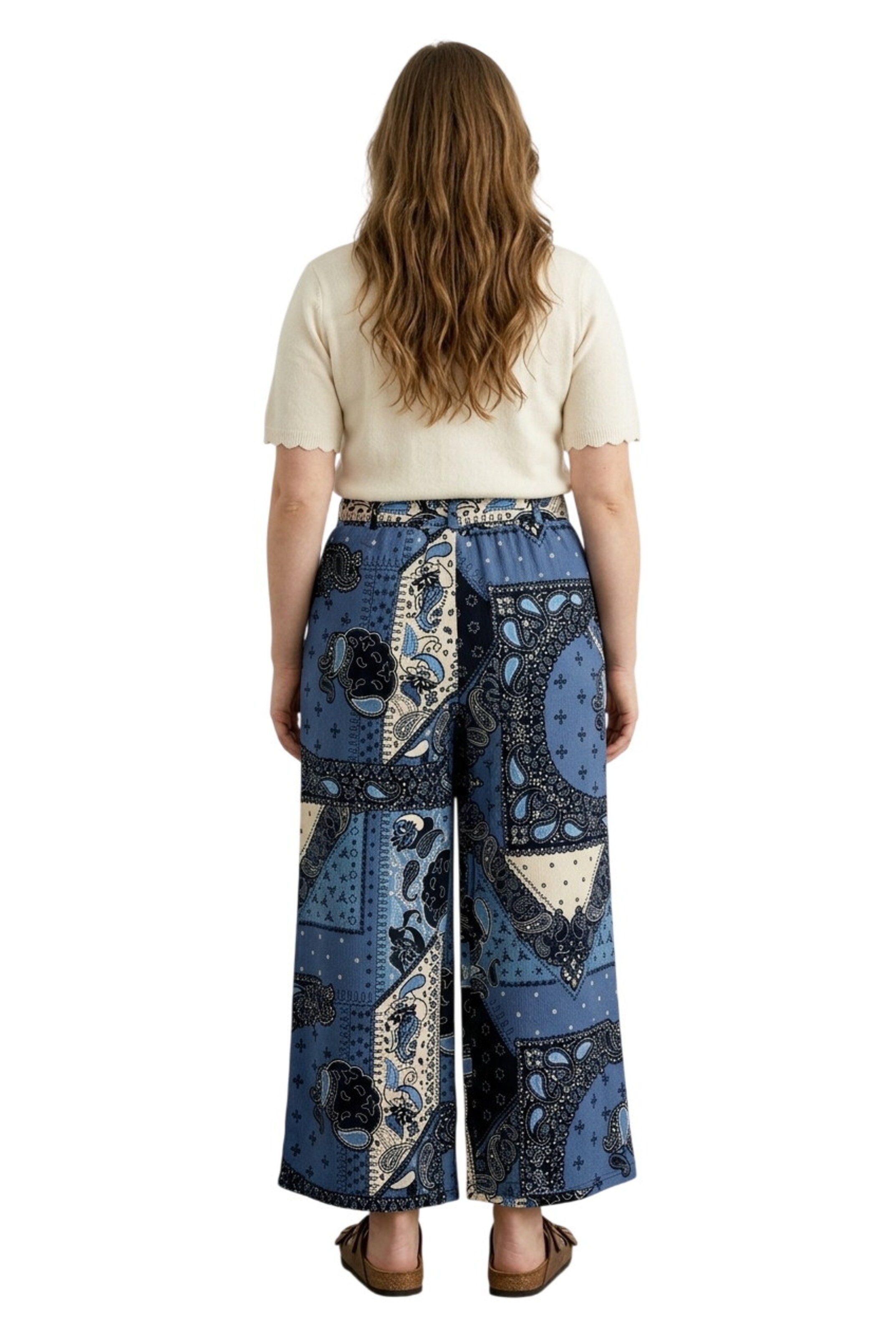 Stil Diva Wide leg Trousers in Blue