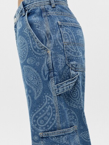 Pull&Bear Wide Leg Jeans i blå