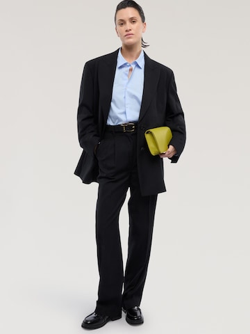 Trussardi Wide leg Broek in Zwart: voorkant