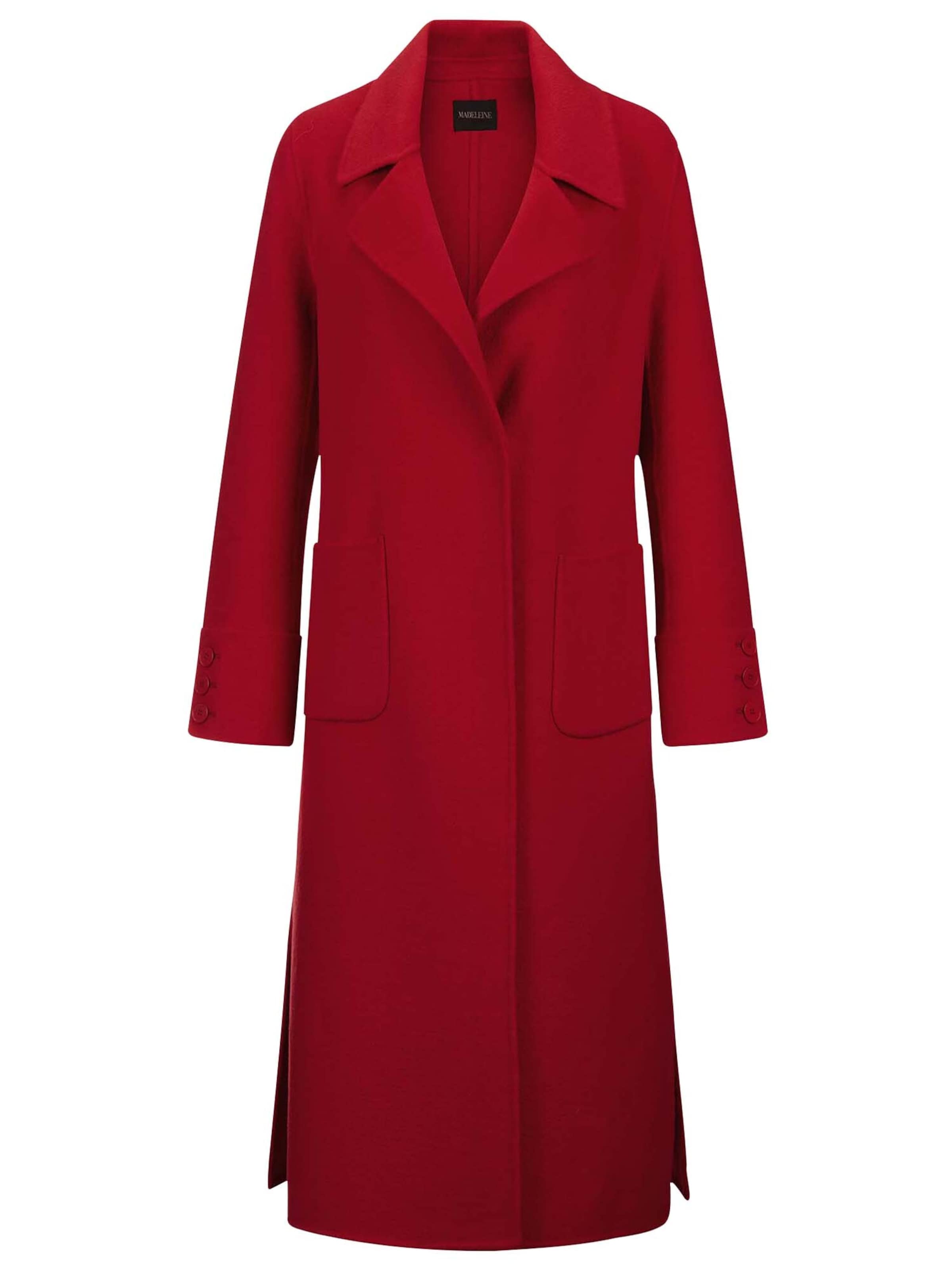 MADELEINE Manteau mi-saison en rouge, Vue avec produit