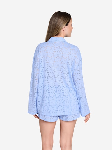 JOOP! Jeans Slaapshirt 'Allover Lace' in Blauw