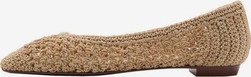 MANGO Ballet Flats in Brown: front