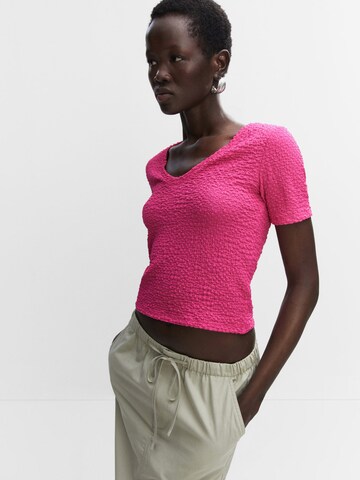 MANGO Blouse 'AQUA' in Pink: front