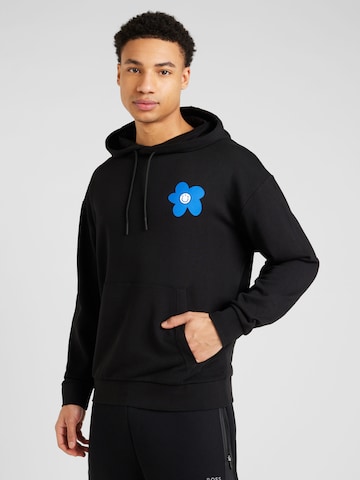 HUGO Blue Sweatshirt 'Nolumbine' in Black: front