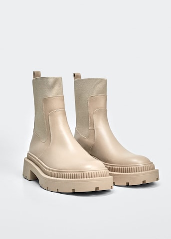 MANGO Chelsea Boots 'Ying1' in Beige