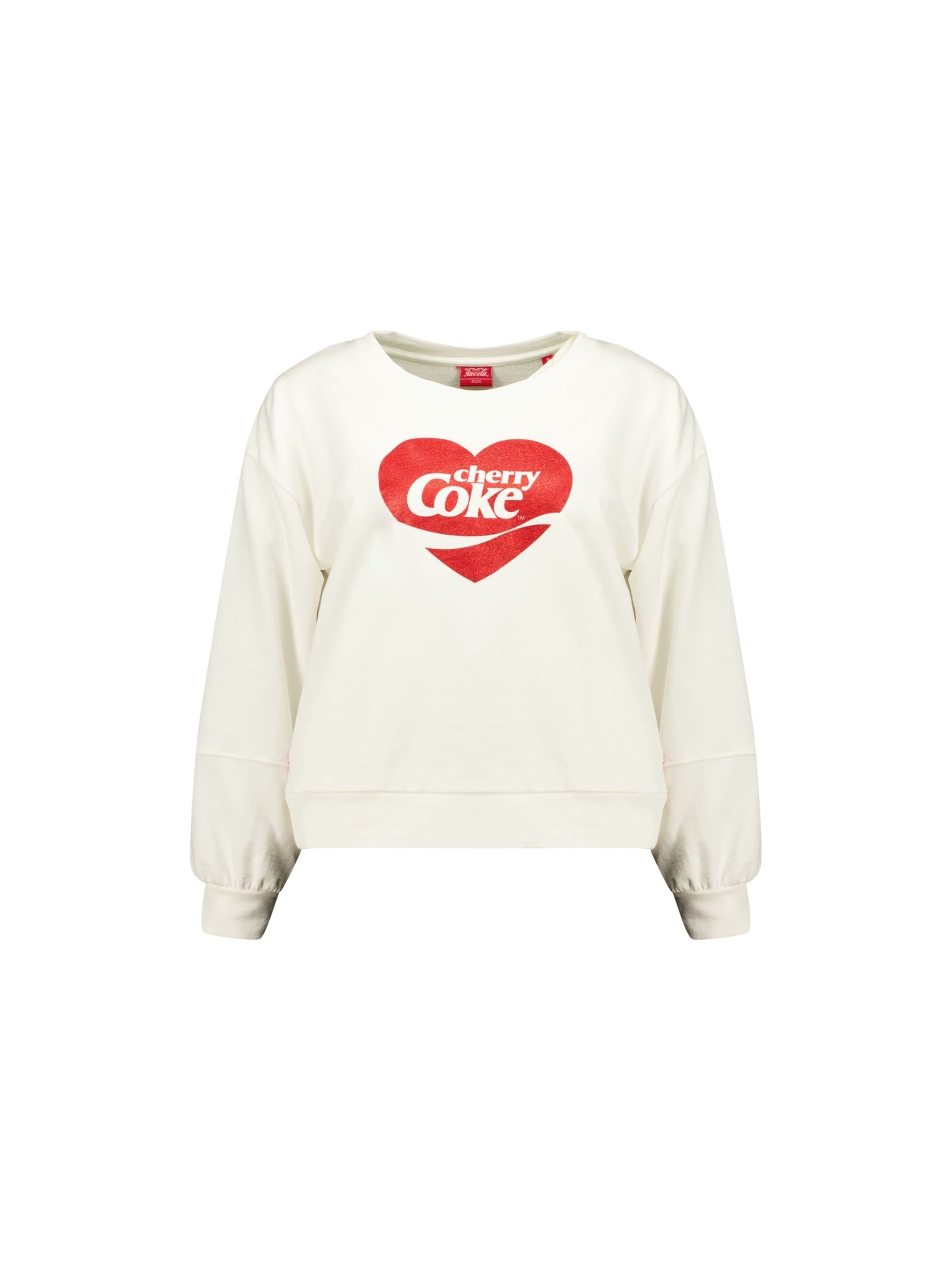 Deeluxe Sweatshirt 'Cherryna' in Weiß: Vorderseite