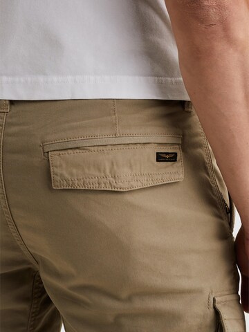 PME Legend Regular Trousers 'Rotor regular fit cargo shorts' in Beige