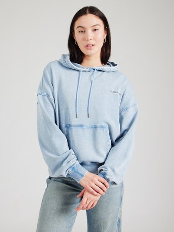 GUESS JEANS Суичър в синьо: отпред