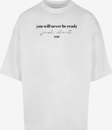 T-Shirt 'Just Start' Merchcode en blanc : devant