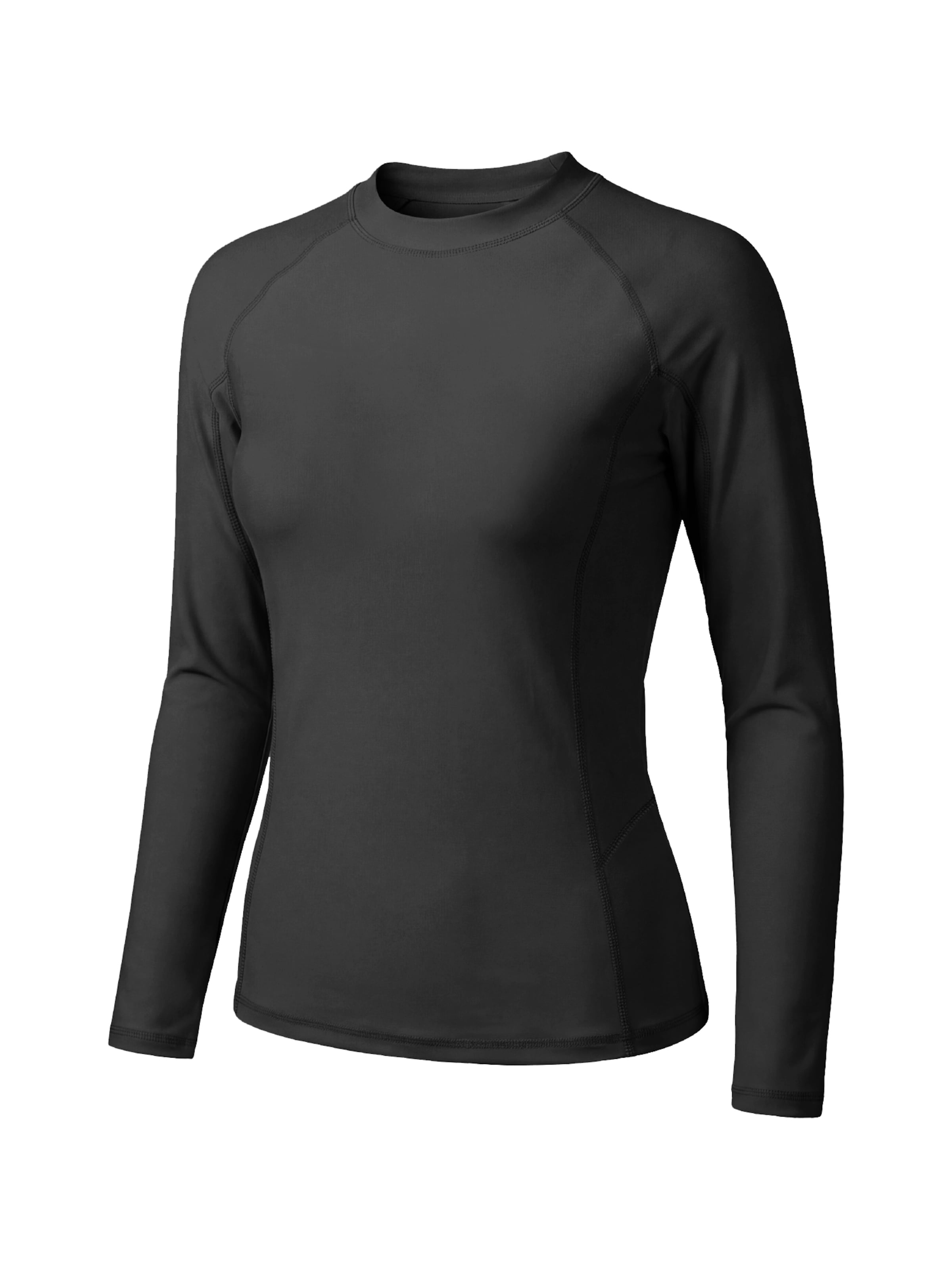 T-shirt fonctionnel 'Sports beach Long Sleeve UPF50+ top' MEETWEE en noir : devant