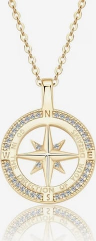 ROUGEMONT Jewellery Kette 'Funkelnde Kompass Halskette Glücksbringer 45cm' in Gold: Vorderseite