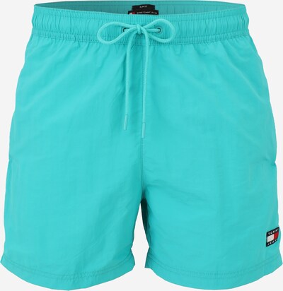 Tommy Jeans Zwemshorts 'Heritage' in de kleur Navy / Turquoise / Rood, Productweergave