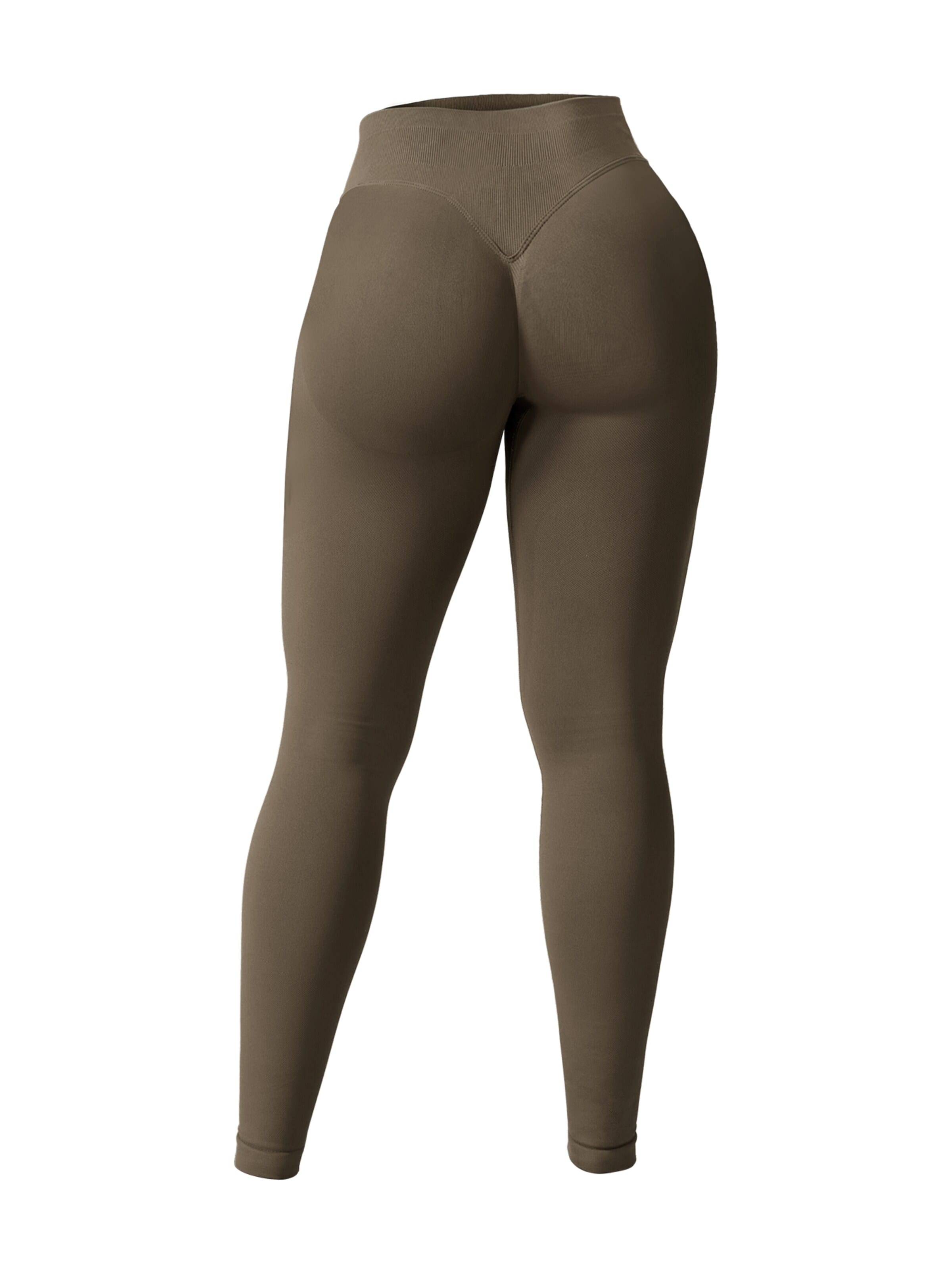 ZAAYO Slim fit Workout Pants 'Women's Butt Lifting Yoga Leggings' in Brown: front