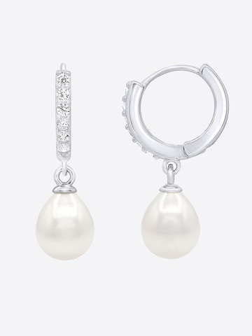 Boucles d'oreilles 'Madrague' Ateliers Saint Germain en blanc