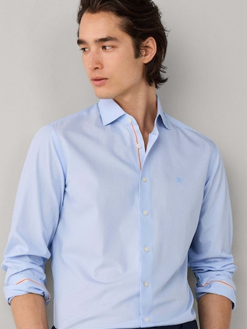 Hackett London Regular fit Overhemd in Blauw