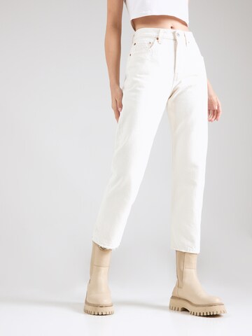 LEVI'S ® Regular Jeans '501  Crop' in Wit: voorkant