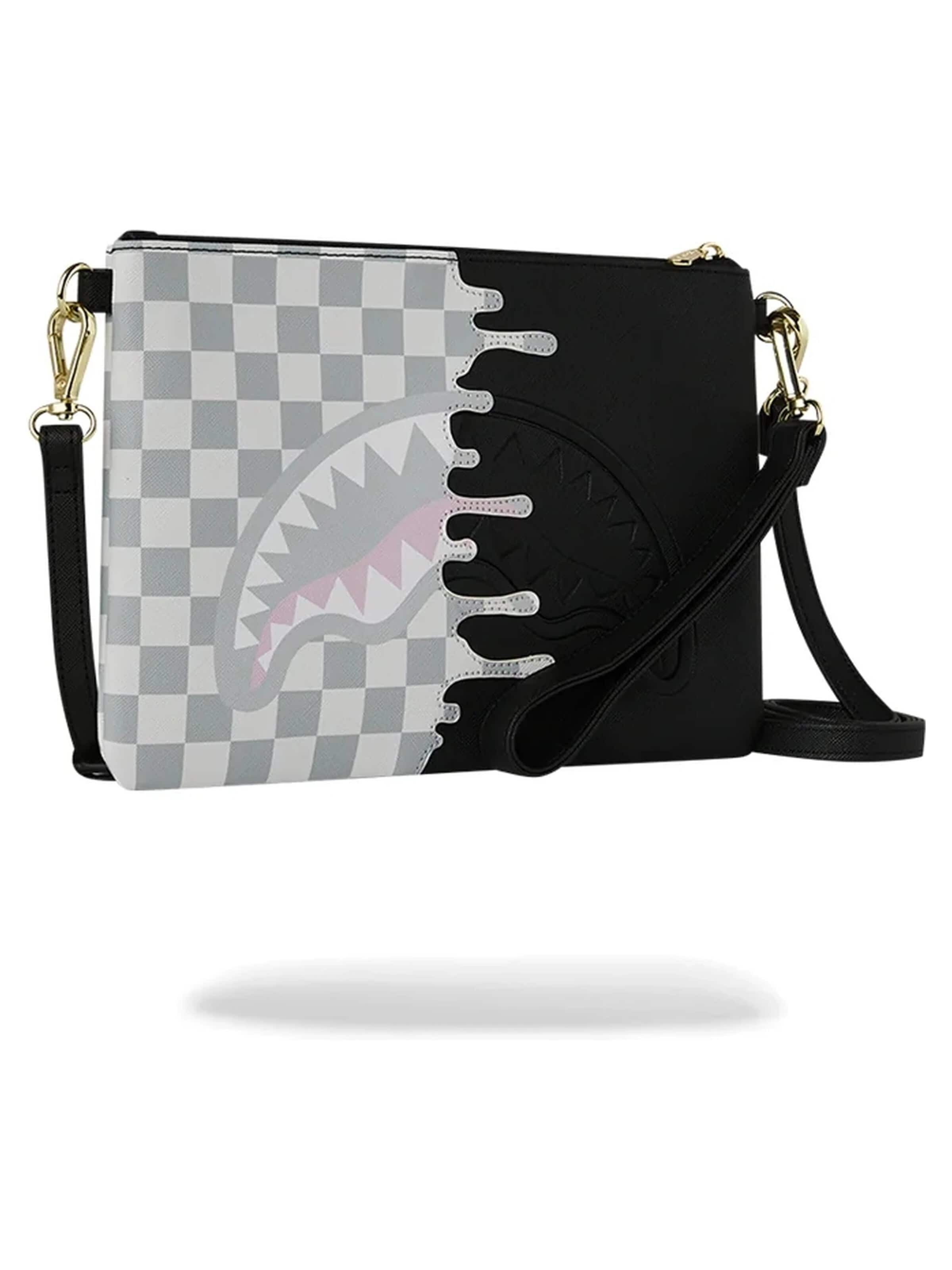 Sprayground - Messenger 'Bolso sprayground cream chack side drip crossover clutch' en blanco