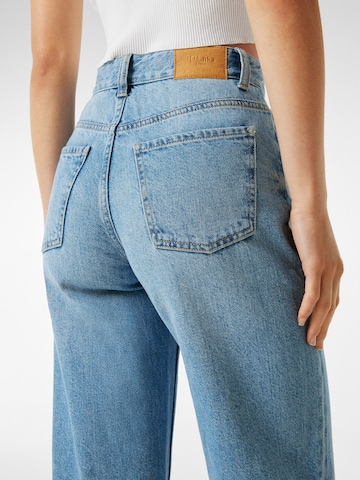 Bershka Wide Leg Jeans in Blau