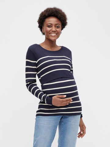 Pull-over 'Siv June' MAMALICIOUS en bleu : devant