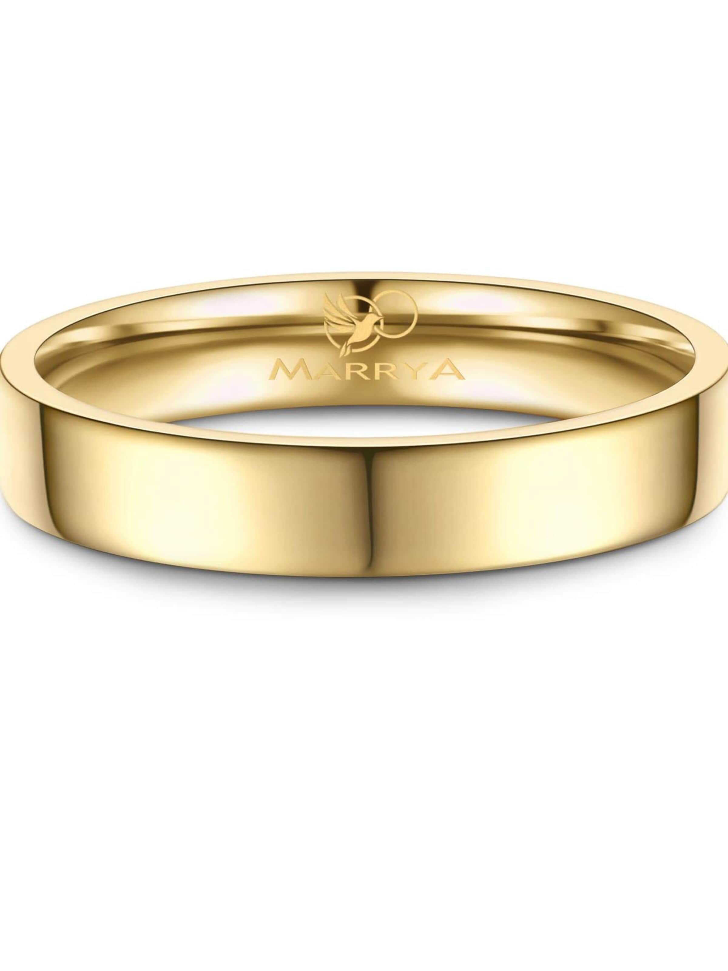 Anello 'MARRYA ES-44 Eheringe aus Edelstahl' di MARRYA in giallo