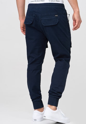 INDICODE JEANS Regular Cargobroek 'Dennis' in Blauw