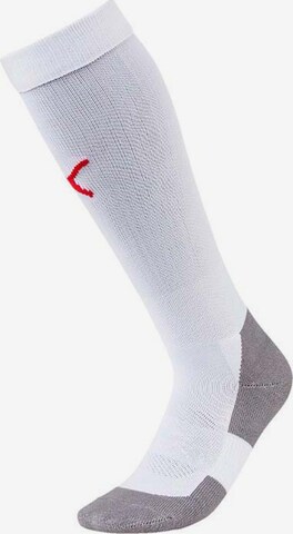 PUMA Soccer Socks 'Team Liga' in White: front