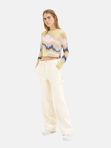 TOM TAILOR DENIM Wide Leg Jeans in Beige