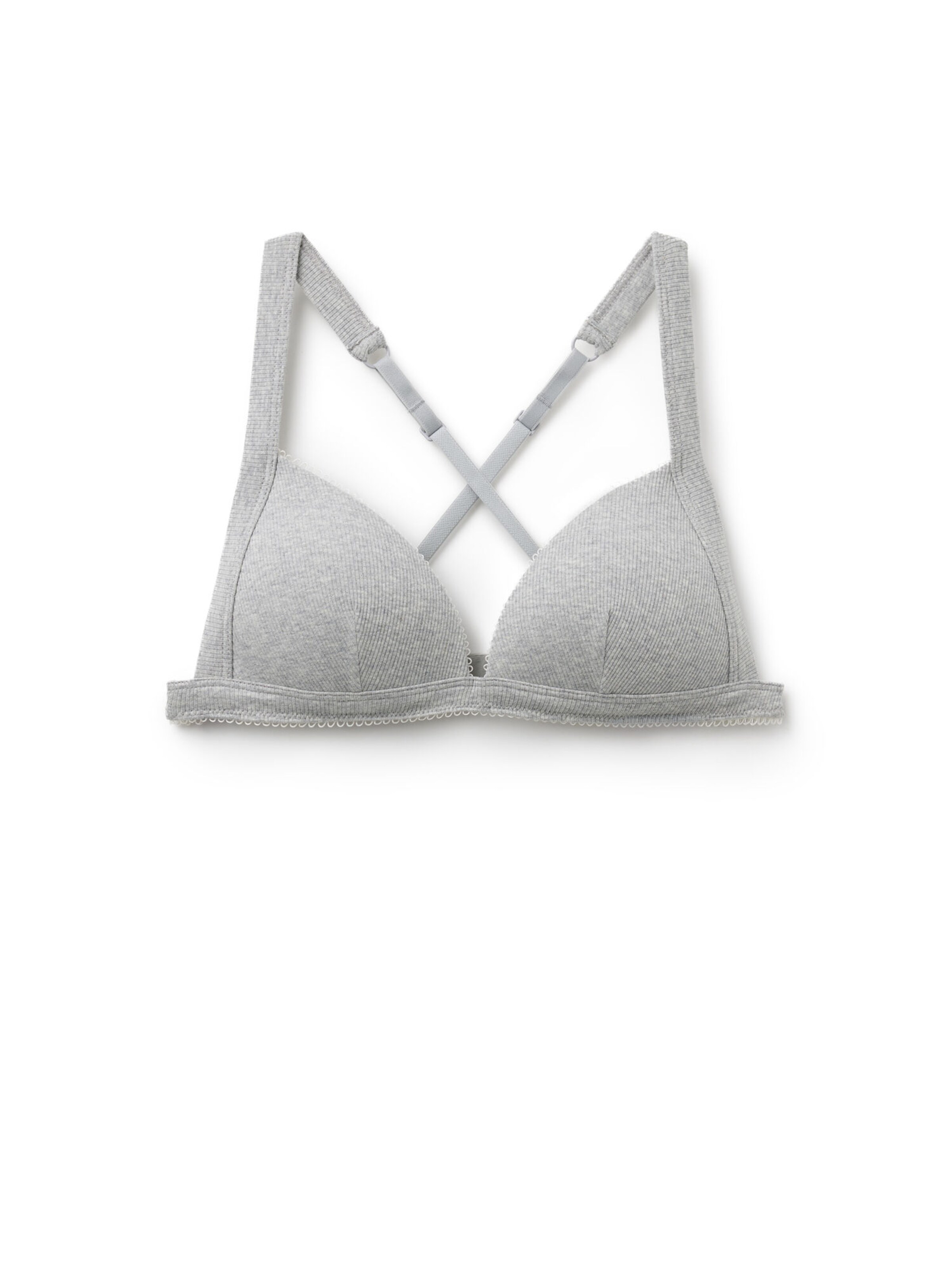 Tezenis Triangle Bra 'Ibiza Cotton Cutie' in Grey: front