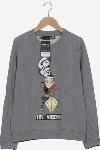 Love Moschino Sweatshirt & Zip-Up Hoodie in L in Grey: front