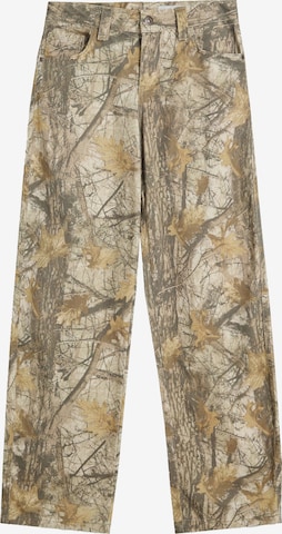 Largi Pantaloni de la Bershka pe maro: față