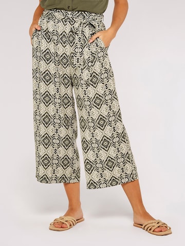 Apricot Wide leg Pants in Green: front