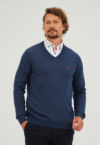 Pullover di Giorgio di Mare in blu: frontale