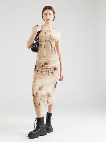 DKNY - Vestido en beige: frente