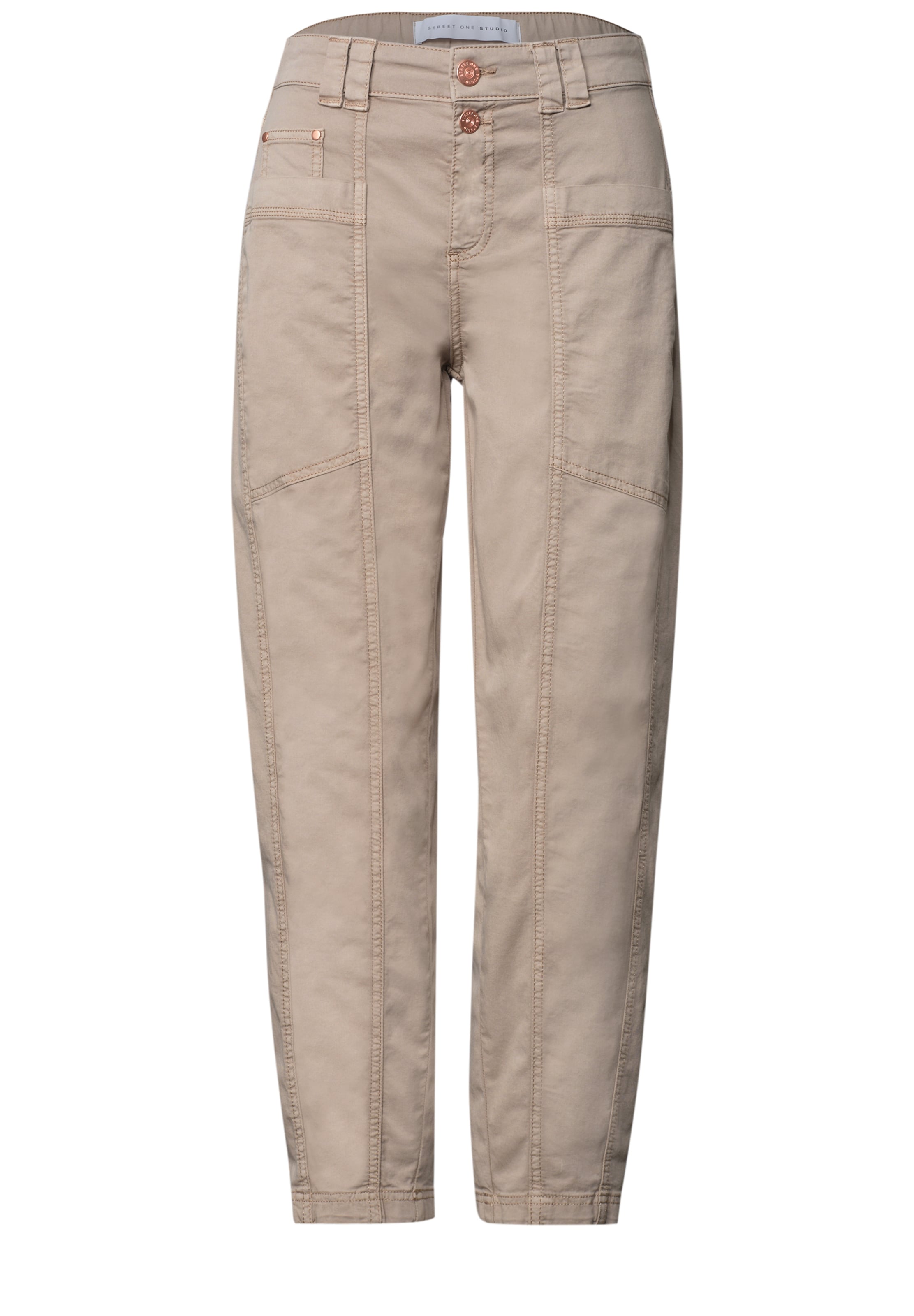 Street One Studio Loose fit Pants in Beige: front