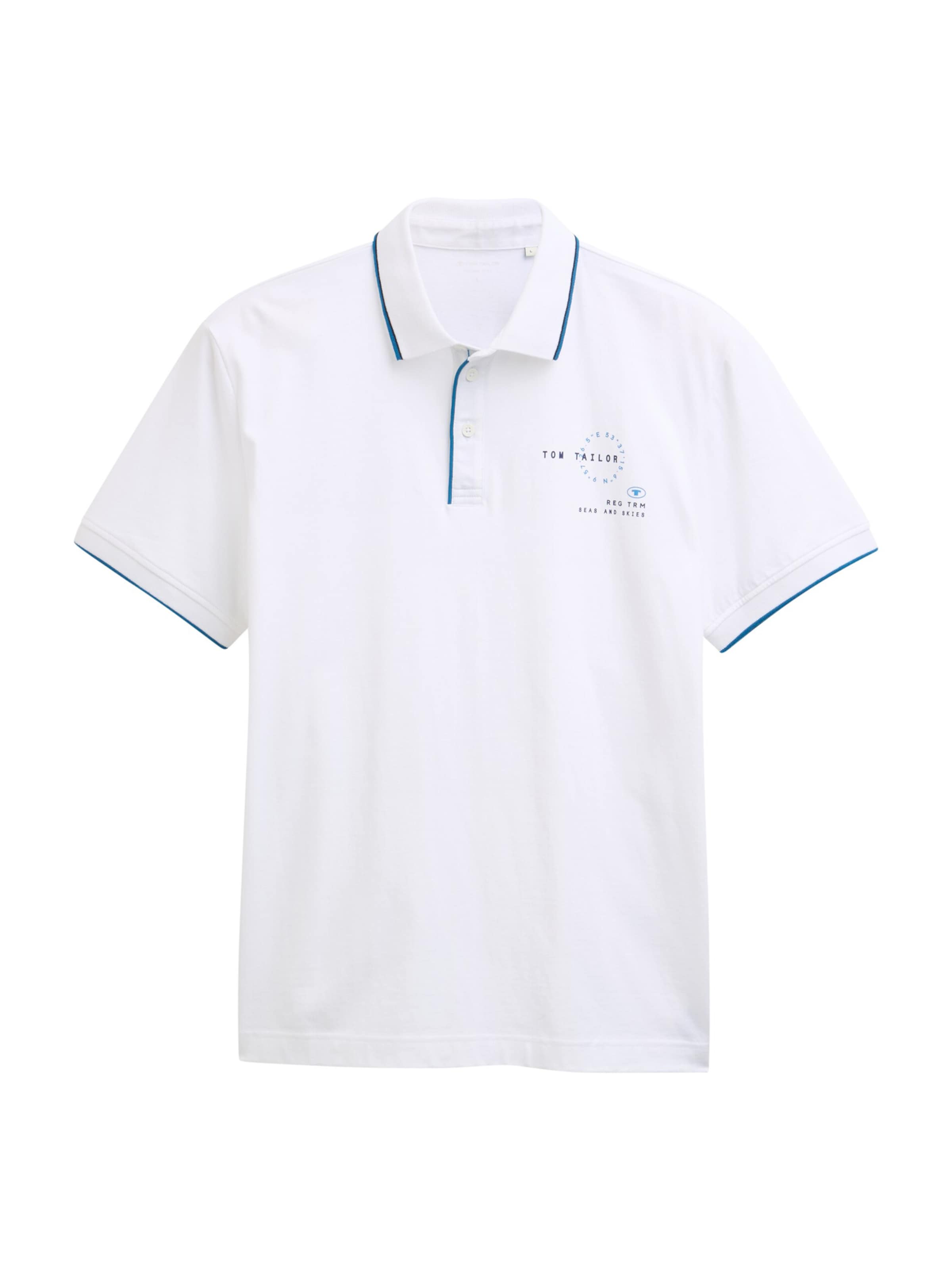 balts TOM TAILOR T-Krekls: no priekšpuses